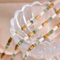 Natural Stone Beaded Necklace Waterproof Titanium Steel Bead New Style Gift 4