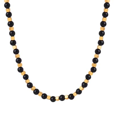Agate Necklace Natural Stone Waterproof Titanium Steel Bead New Style Gift detail 2