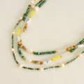 Vintage Natural Stone Necklace New Style Handmade Beaded Stainless Steel Pearl 4