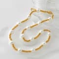 Stainless Steel Beads Necklace Handmade Pearls Waterproof 5