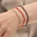 Crystal Stone Stainless Steel Beads Bracelet, Non-Fading 1