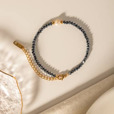 Simple Natural Stone Freshwater Pearl Handmade Bracelet detail 5
