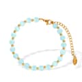 Round Natural Stone Stainless Steel Handmade Beaded Bracelet 1