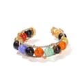 Minimalist Natural Stone Ring With Colorful Beads 1