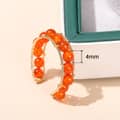 Minimalist Natural Stone Ring With Colorful Beads 5