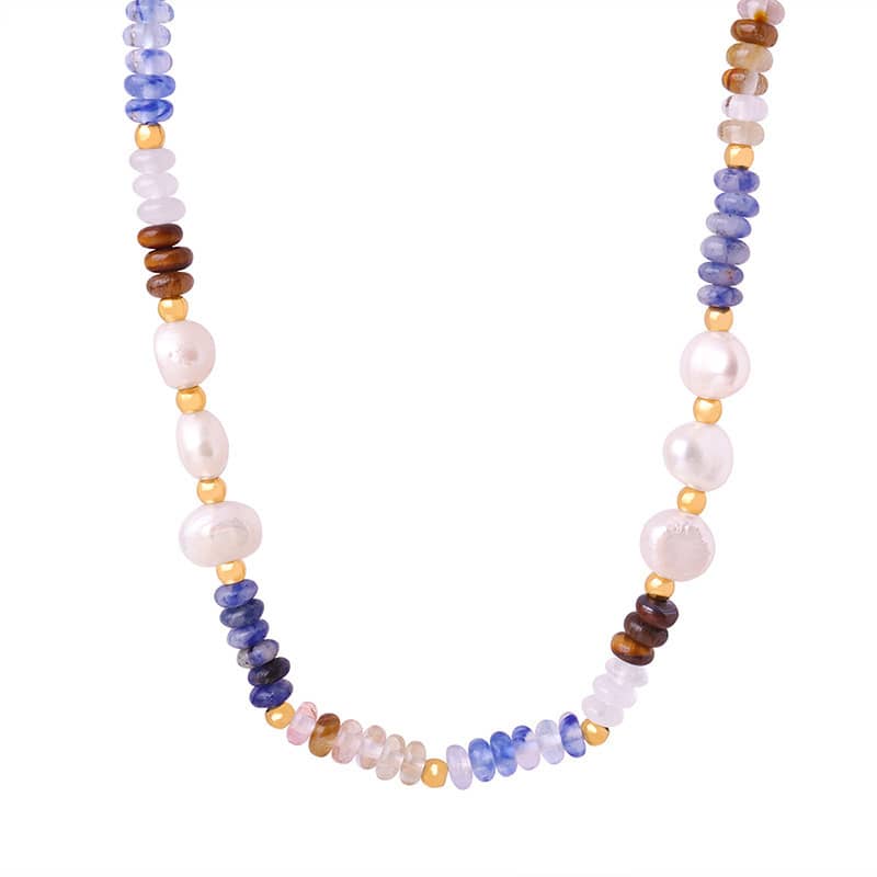 Freshwater Pearl Natural Stone Beads Necklace Creative Handmade Party Gift - main