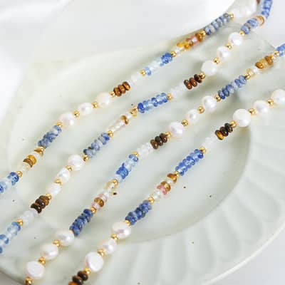 Freshwater Pearl Natural Stone Beads Necklace Creative Handmade Party Gift detail 3