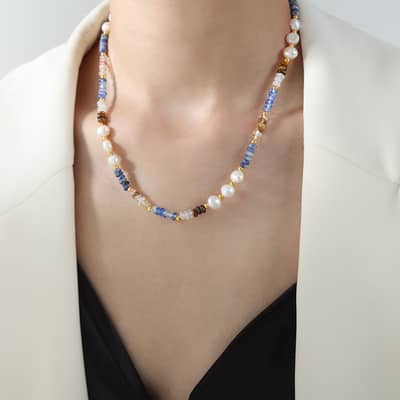 Freshwater Pearl Natural Stone Beads Necklace Creative Handmade Party Gift detail 5