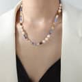 Freshwater Pearl Natural Stone Beads Necklace Creative Handmade Party Gift 5