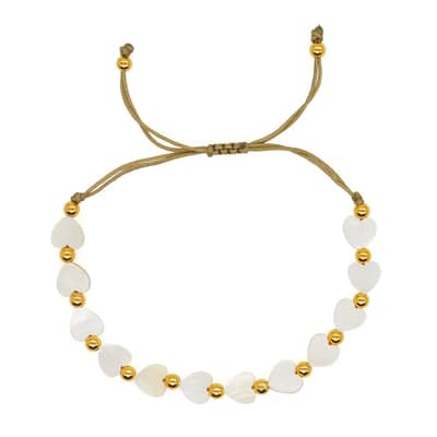 Love Shell Stainless Steel Handmade Beaded Bracelet detail 1