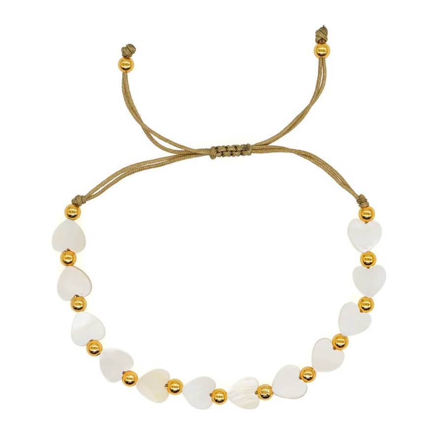 Love Shell Stainless Steel Handmade Beaded Bracelet - main
