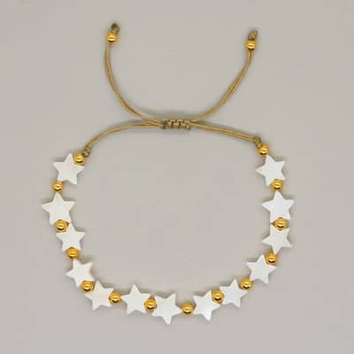 Love Shell Stainless Steel Handmade Beaded Bracelet detail 4