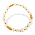 Elegant Freshwater Pearl Beaded Bracelet, 18K PVD Coated Stainless Steel 1