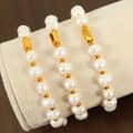 Elegant Freshwater Pearl Beaded Bracelet, 18K PVD Coated Stainless Steel 2