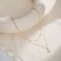 Dainty Pearl Layering Necklace Delicate Minimalist Flower Pendant 2