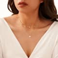 Dainty Pearl Layering Necklace Delicate Minimalist Flower Pendant 3