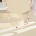 Waterproof Natural Freshwater Oval Pearl Necklace 925 Sterling Silver Beaded 2