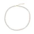 Simple White Natural Freshwater Pearl Necklace 5-6mm Rice Bead 1