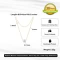 14K Gold Plated 925 Sterling Silver Single Big Round Pearl Pendant Necklace 5