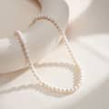 Rice Freshwater Pearl 6-7mm Beaded Choker Necklace Wedding Party Engagement 4