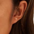 2.5-3mm Simple Real Freshwater Pearl Stud Earrings 925 Sterling Silver White Pearl 2