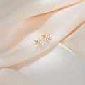 Baroque Shape 3-6.5mm Natural Freshwater Pearl Stud Earrings 925 Silver 14K Gold Rhodium Plating 3