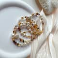 Natural Stone Freshwater Pearl Stainless Steel Beaded Bracelet 2