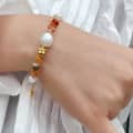 Natural Stone Freshwater Pearl Stainless Steel Beaded Bracelet 5