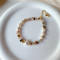 Natural Stone Freshwater Pearl Stainless Steel Beaded Bracelet 6