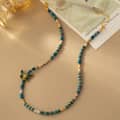 Natural Stone Beaded Necklace Waterproof Titanium Steel Bead Freshwater Pearl Gift 4