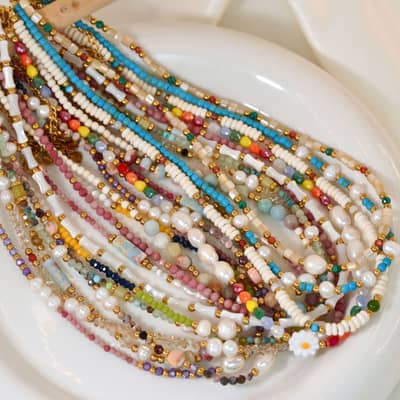 Beaded Necklace Shell Stone Waterproof Stainless Steel Freshwater Pearl New Style detail 4