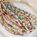 Beaded Necklace Shell Stone Waterproof Stainless Steel Freshwater Pearl New Style 4