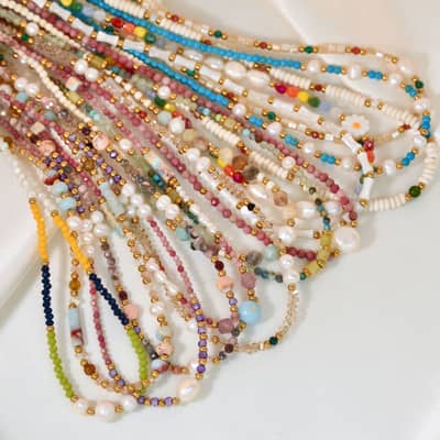 Beaded Necklace Shell Stone Waterproof Stainless Steel Freshwater Pearl New Style detail 5
