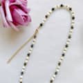 New Style Beaded Necklace Natural Agate Stone Waterproof Titanium Steel Beads Gold Stainless Steel 2