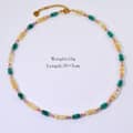 Beaded Necklace Natural Stone Waterproof Titanium Steel Colorful New Style 4