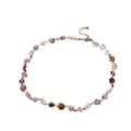 Beaded Necklace Natural Irregularity Stone Waterproof Titanium Steel 4