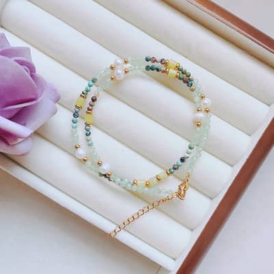 Beaded Necklace Natural Stone Waterproof Titanium Steel Freshwater Pearl detail 6