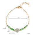Natural Stone Shell Titanium Steel Colorful Beaded Bracelet 1