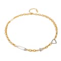 Love Two-Tone Stainless Steel Necklace 18K PVD Coated Waterproof 1