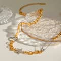 Love Two-Tone Stainless Steel Necklace 18K PVD Coated Waterproof 2