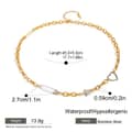 Love Two-Tone Stainless Steel Necklace 18K PVD Coated Waterproof 6