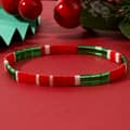 Christmas Braided Tila Beads Handmade Bracelet 4