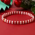 Christmas Braided Tila Beads Handmade Bracelet 5