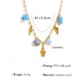 Ocean Series Charm Bar Necklace Waterproof 18K PVD Coated Stainless Steel Shell Fish Pendant 5