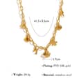Ocean Series Charm Bar Necklace Waterproof 18K PVD Coated Stainless Steel Shell Fish Pendant 6