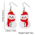 Creative Christmas Snowman Seed Beads Earrings Delicate Cute Bohemian 4
