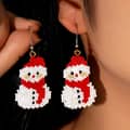 Creative Christmas Snowman Seed Beads Earrings Delicate Cute Bohemian 5