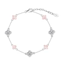 Rhodium Plated-Pink