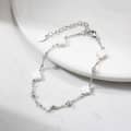 925 Sterling Silver 14K Gold Plated Shell Pearl Four Leaf Clover Bracelet 4