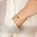Lucky Clover Bracelet 14K Gold Plated 925 Sterling Silver Four Leaf Clover Pearl 2